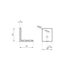 FR-BRACKET - Top corner joint for FRZ profiles FR-BRACKET - Top corner joint for FRZ profiles