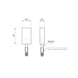 FR-GM SET - Stabilizing bolt for FRH frame profile - floor application FR-GM SET - Stabilizing bolt for FRH frame profile - floor application