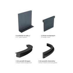 BAL-G22SET/3000 - Set of wedge inserts and gaskets for 6000 mm length balustrade profiles BAL-DN, BAL-FN, BAL-SN BAL-G22SET/3000 - Set of wedge inserts and gaskets for 6000 mm length balustrade profiles BAL-DN, BAL-FN, BAL-SN