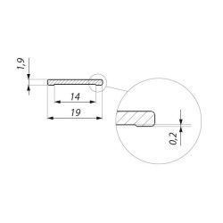 JBP-3000 NABL - Georgian bars profile with reduced height and smooth edge JBP-3000 NABL - Georgian bars profile with reduced height and smooth edge