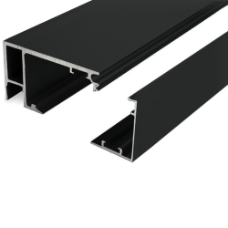 TS-MTRFIX400SET NABL - Sets: top track with integrated profile for fixed panel + cover TS-MTRFIX400SET NABL - Sets: top track with integrated profile for fixed panel + cover