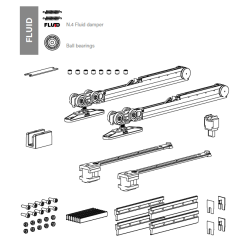 TS-DFD120/10SET - Sliding door system with two self-closing Fluid Damper in opening and closing positions TS-DFD120/10SET - Sliding door system with two self-closing Fluid Damper in opening and closing positions