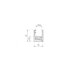 FCM27 NAS - Snap-on aluminium profile for fixed panels