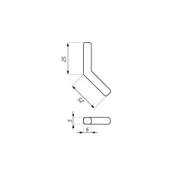 FCM38-135ABS - 135º connector for FCM38 FCM38-135ABS - 135º connector for FCM38