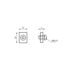 FCM38SCREWNUT - Śruba z nakrętką do montażu FCM38 ze słupkiem balustrady FCM38SCREWNUT - Śruba z nakrętką do montażu FCM38 ze słupkiem balustrady