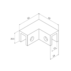 NLO-KP-2960 - Glass-to-glass overlay connector 90° NLO-KP-2960 - Glass-to-glass overlay connector 90°