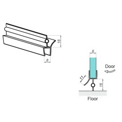 NLO-KP-2913P-8-2,5 - Clip seal for glass 8 mm NLO-KP-2913P-8-2,5 - Clip seal for glass 8 mm