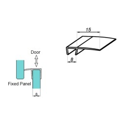 NLO-KP-2902S-8-2,5 - Gasket for glass 8 mm