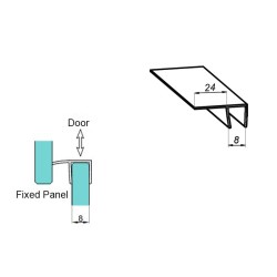 NLO-KP-2902-6-2,5 - Gasket for glass 90º 6 mm NLO-KP-2902-6-2,5 - Gasket for glass 90º 6 mm
