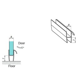 NLO-KP-2906-8-2,5-B - Seal for glass 8 mm NLO-KP-2906-8-2,5-B - Seal for glass 8 mm