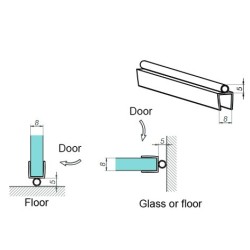NLO-KP-2916-8-2,5 - Seal for glass 8 mm NLO-KP-2916-8-2,5 - Seal for glass 8 mm