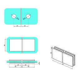 NTL7180 - Glass-glass handle 180° NTL7180 - Glass-glass handle 180°