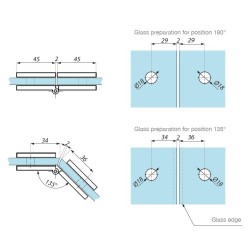 TGAC704 SC - Adjustable clamp glass to glass