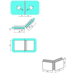 NTL4135 - Glass-glass handle 135° NTL4135 - Glass-glass handle 135°