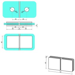 NTL4180 - Glass-glass handle 180° NTL4180 - Glass-glass handle 180°