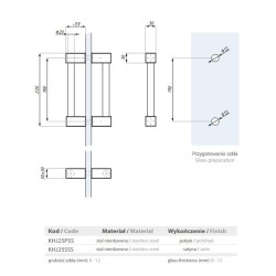 KHJ25 PSS - Glass door handle KHJ25 PSS - Glass door handle