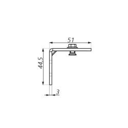 TS180-BRACKET - Terno Vetro 180 mounting angle - wall mounting TS180-BRACKET - Terno Vetro 180 mounting angle - wall mounting