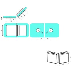 NTL5135-1 - Glass-glass handle 135° NTL5135-1 - Glass-glass handle 135°