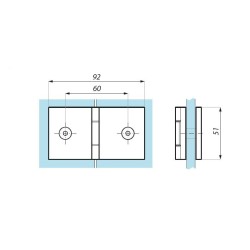 TGAC704 SC - Adjustable clamp glass to glass