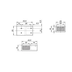 NTKSQ803-B - T-connector reling-reling NTKSQ803-B - T-connector reling-reling