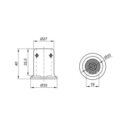 NLO-KP-2721-B - Handle from wall to railing 90° NLO-KP-2721-B - Handle from wall to railing 90°