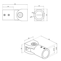 NTK-TW011-1 - Adjustable fitting to round bar NTK-TW011-1 - Adjustable fitting to round bar