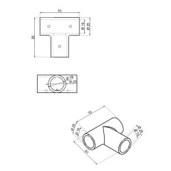NLO-KP-2726-1 - T-connector reling-reling NLO-KP-2726-1 - T-connector reling-reling