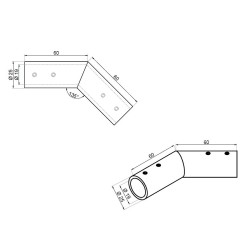 BT-704-US32 - Connector reling-reling 135° BT-704-US32 - Connector reling-reling 135°
