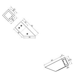NLO-KP-2742-45 - Handle from wall to railing 45° NLO-KP-2742-45 - Handle from wall to railing 45°