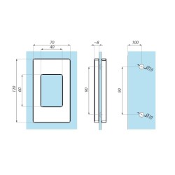 KHN19 PVD - Sliding recessed pull handle, grip closed KHN19 PVD - Sliding recessed pull handle, grip closed