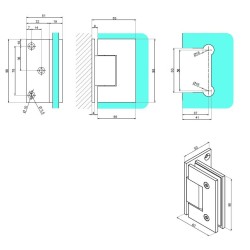 BJ-611 US32 - Glass-wall hinge 90° BJ-611 US32 - Glass-wall hinge 90°