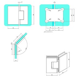 BJ-602 US32 - Glass-glass hinge 135° BJ-602 US32 - Glass-glass hinge 135°