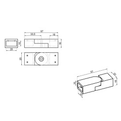 NTKSQ823 - Swivel connector for round bar NTKSQ823 - Swivel connector for round bar