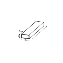 NTK1020-1000-B - Rectangular bar 10x20 NTK1020-1000-B - Rectangular bar 10x20