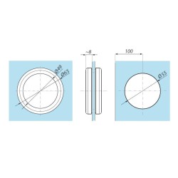 KHN65 SSS - Sliding recessed pull handle, grip open KHN65 SSS - Sliding recessed pull handle, grip open