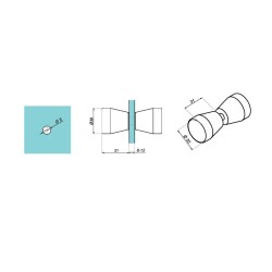 GHD-693-SC - Door knob ø30