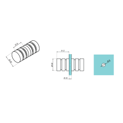 NLO-GL-2804-1 - Door knob ø32 NLO-GL-2804-1 - Door knob ø32