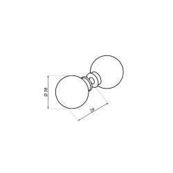 NLO-GL-2802 - Door knob ø38 NLO-GL-2802 - Door knob ø38