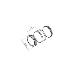 GHD-699-CP - Door knob ø32 GHD-699-CP - Door knob ø32