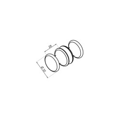 NLO-GL-2807 - Door knob ø32 NLO-GL-2807 - Door knob ø32
