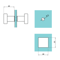 NLO-GL-51-B - Gałka do drzwi