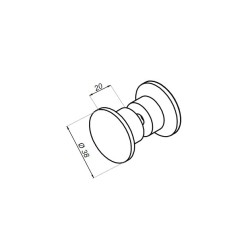 GHD-695-CP - Door knob GHD-695-CP - Door knob