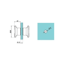 GHD-695-CP - Door knob GHD-695-CP - Door knob