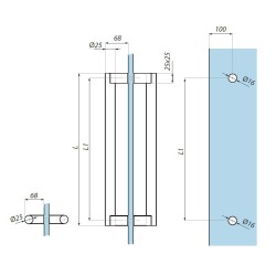 HM01-25-625L SSS - Door handle HM01-25-625L SSS - Door handle