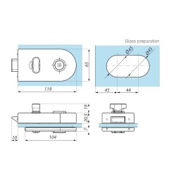 TGLI30S SSS - Bathroom lock with vacant / engaged indicator TGLI30S SSS - Bathroom lock with vacant / engaged indicator