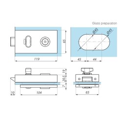 TGLI10S PSS - Bathroom lock with vacant / engaged indicator TGLI10S PSS - Bathroom lock with vacant / engaged indicator