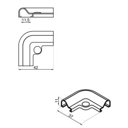 NTFA90-B - Connector 90º threshold-threshold NTFA90-B - Connector 90º threshold-threshold