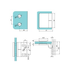 VER-SLIM-B90-R-1 - Lifting hinge wall-glass right VER-SLIM-B90-R-1 - Lifting hinge wall-glass right