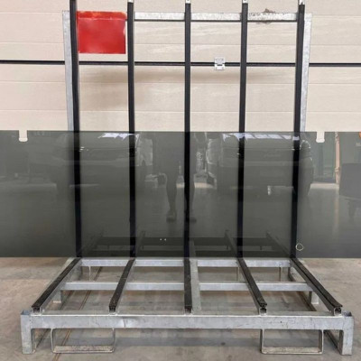 Szkło hartowane DECORMAT grafit 8 mm, idealne na drzwi 695x2191mm