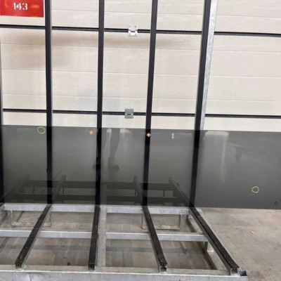 Szkło hartowane DECORMAT grafit 8 mm 486x2184mm